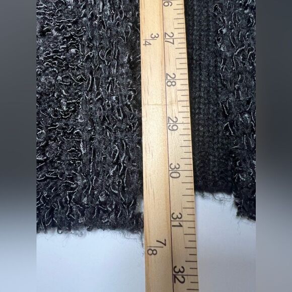 Patrizia Luca Milano Boucle Ruffle Button Down Cardigan Sweater Size M Black - Picture 14 of 16